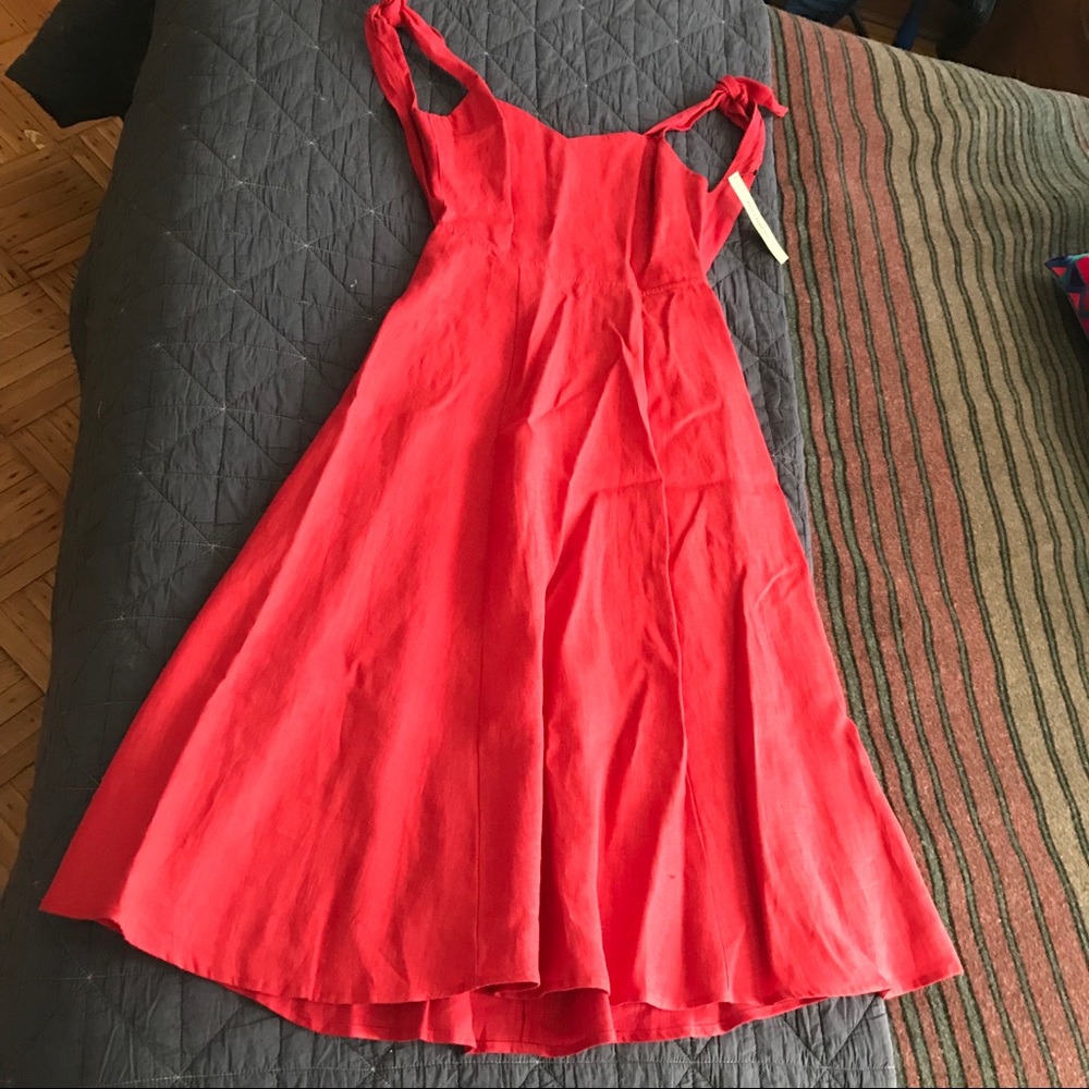 Reformation Montclair Dress in Bloody Mary